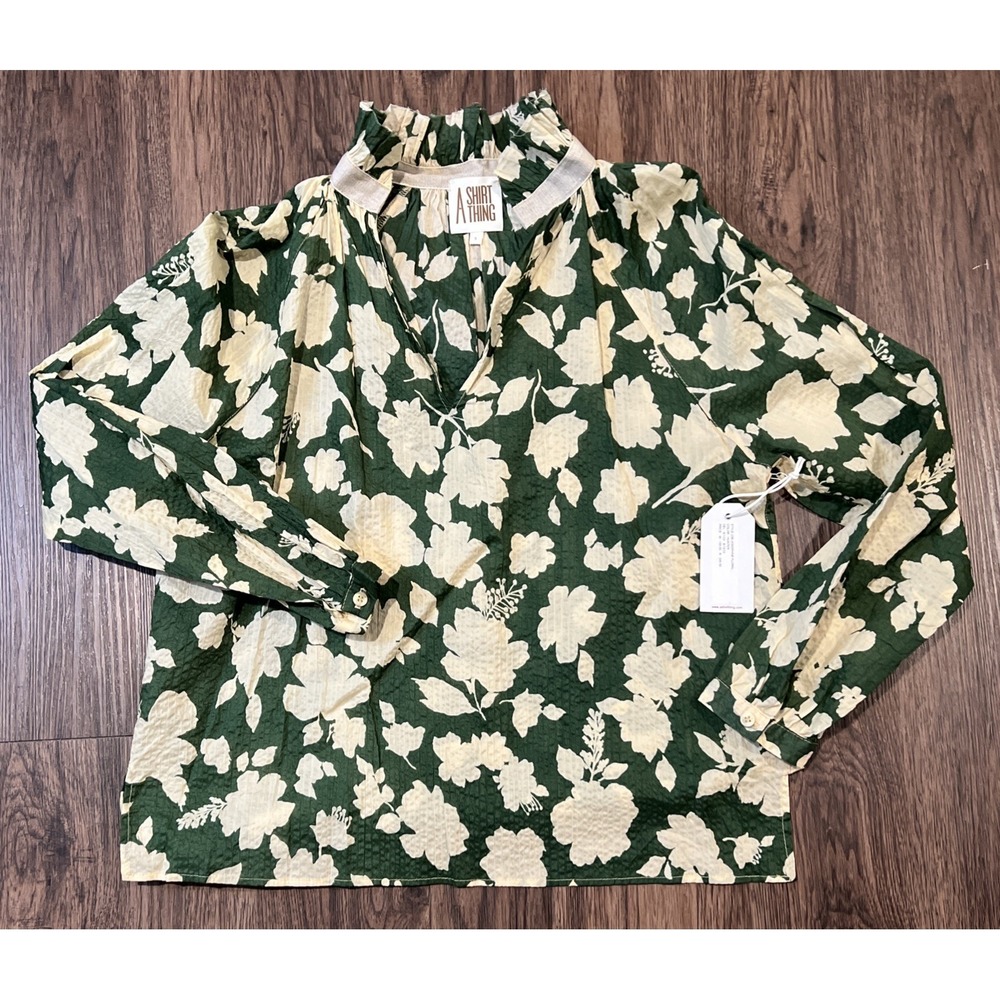 A Shirt Thing Josephine Floral Shirt Color Hunter Size S Retail $345
